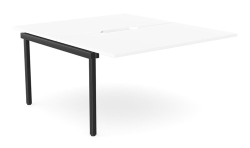 C-sense 2 Person Bench Add-On Scallop Top 1400 x 800 - White /BLK