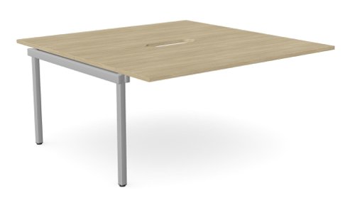 C-sense 2 Person Bench Add-On Scallop Top 1600 x 800 - Urban Oak /SLV