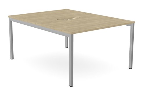 C-sense 2 Person Bench Open Leg Scallop Top 1200 x 800 - Urban Oak /SLV