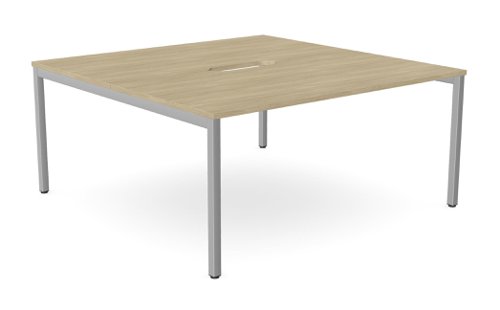 C-sense 2 Person Bench Open Leg Scallop Top 1600 x 800 - Urban Oak /SLV