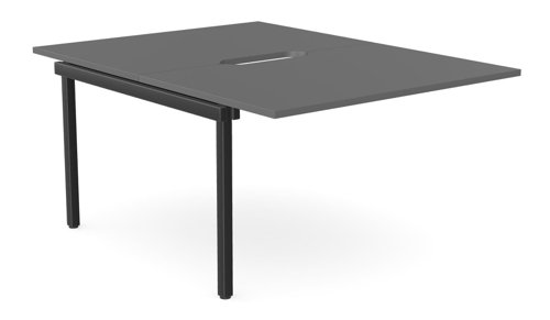 C-sense 2 Person Bench Add-On Scallop Top 1200 x 800 - Graphite /BLK