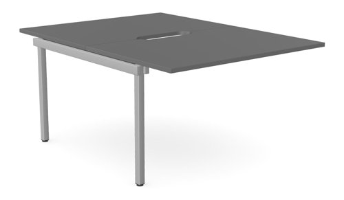 C-sense 2 Person Bench Add-On Scallop Top 1200 x 800 - Graphite /SLV