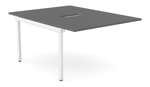 C-sense 2 Person Bench Add-On Scallop Top 1200 x 800 - Graphite /WHT