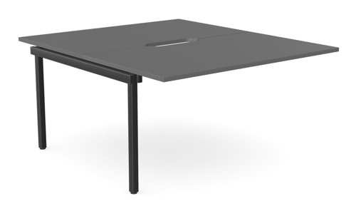 C-sense 2 Person Bench Add-On Scallop Top 1400 x 800 - Graphite /BLK