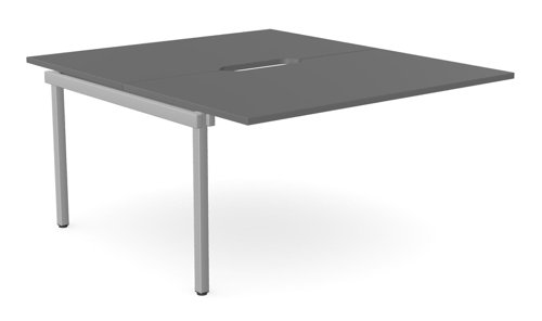 C-sense 2 Person Bench Add-On Scallop Top 1400 x 800 - Graphite /SLV