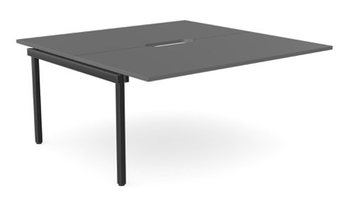 C-sense 2 Person Bench Add-On Scallop Top 1600 x 800 - Graphite /BLK