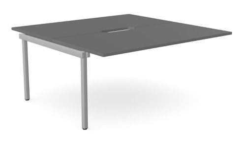 C-sense 2 Person Bench Add-On Scallop Top 1600 x 800 - Graphite /SLV