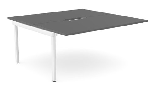 C-sense 2 Person Bench Add-On Scallop Top 1600 x 800 - Graphite /WHT