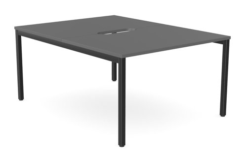 C-sense 2 Person Bench Open Leg Scallop Top 1200 x 800 - Graphite /BLK