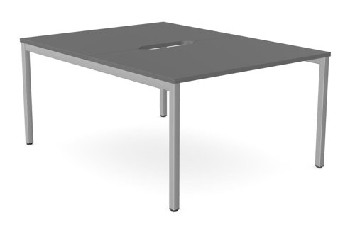 C-sense 2 Person Bench Open Leg Scallop Top 1200 x 800 - Graphite /SLV