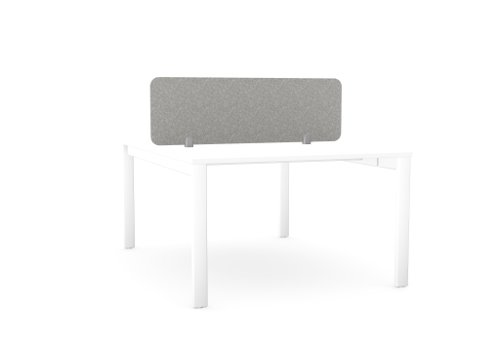 PET Screen - Desk Mounted Straight Top 1190w x 400h - Plain - Grey