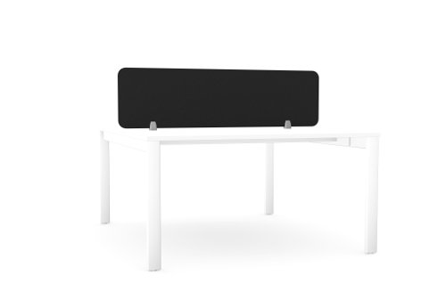 PET Screen - Desk Mounted Straight Top 1390w x 400h - Plain - Charcoal