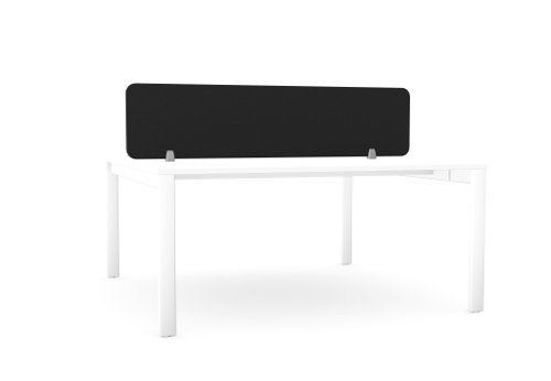PET Screen - Desk Mounted Straight Top 1590w x 400h - Plain - Charcoal
