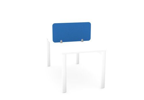 PET Screen - Desk Mounted Straight Top 790w x 400h - Plain - Blue