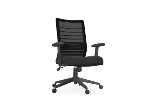 X11 - Chair with Mesh back, adjustable arms, black seat