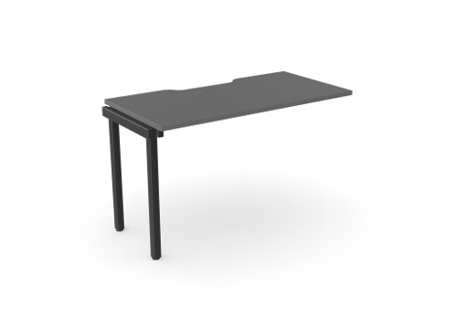 C-sense 1 Person Bench Add-On Scallop Top 1000 x 600 - Graphite /BLK