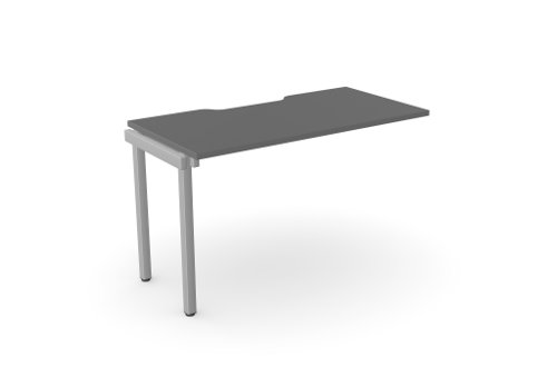 C-sense 1 Person Bench Add-On Scallop Top 1000 x 600 - Graphite /SLV