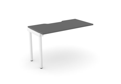 C-sense 1 Person Bench Add-On Scallop Top 1000 x 600 - Graphite /WHT