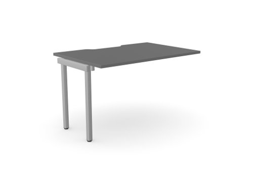 C-sense 1 Person Bench Add-On Scallop Top 1000 x 800 - Graphite /SLV