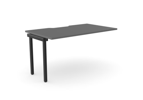 C-sense 1 Person Bench Add-On Scallop Top 1400 x 800 - Graphite /BLK