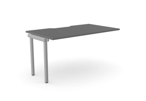 C-sense 1 Person Bench Add-On Scallop Top 1400 x 800 - Graphite /SLV