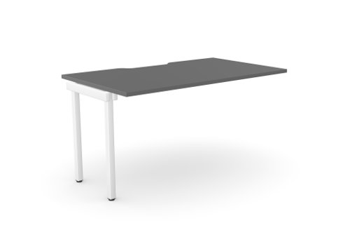 C-sense 1 Person Bench Add-On Scallop Top 1400 x 800 - Graphite /WHT
