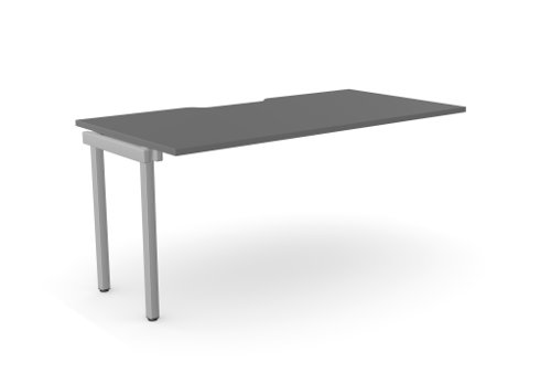 C-sense 1 Person Bench Add-On Scallop Top 1600 x 800 - Graphite /SLV