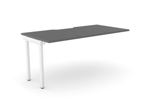 C-sense 1 Person Bench Add-On Scallop Top 1600 x 800 - Graphite /WHT