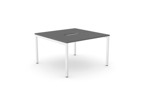 C-sense 1 Person Bench Open Leg Scallop Top 1000 x 600 - Graphite /WHT