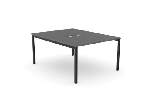 C-sense 1 Person Bench Open Leg Scallop Top 1000 x 800 - Graphite /BLK