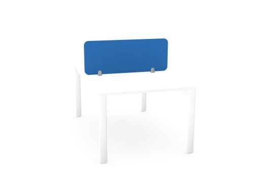 PET Screen - Desk Mounted Straight Top 990w x 400h - Plain - Blue