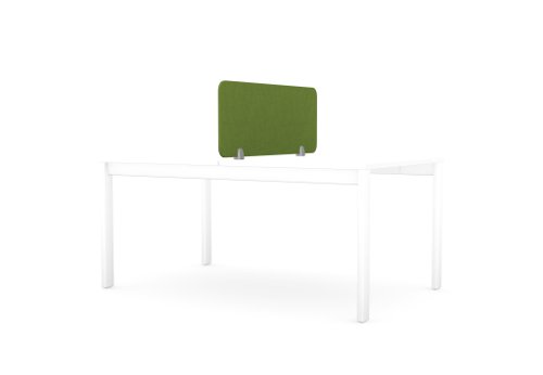 PET Screen - Desk Mounted Straight Top 990w x 400h - Plain - Green Citrus