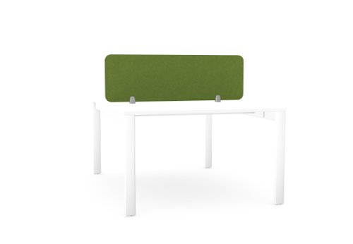 PET Screen - Desk Mounted Straight Top 1190w x 400h - Plain - Green Citrus