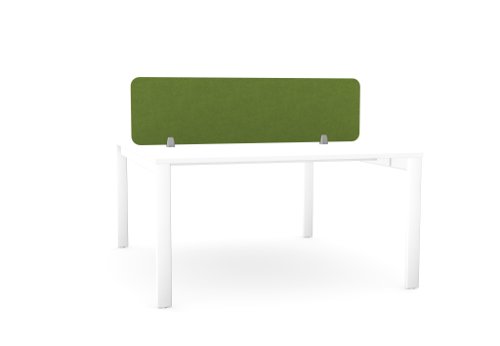 PET Screen - Desk Mounted Straight Top 1390w x 400h - Plain - Green Citrus