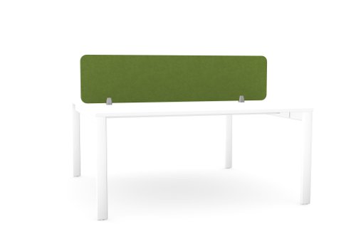 PET Screen - Desk Mounted Straight Top 1590w x 400h - Plain - Green Citrus