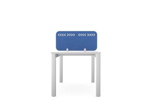 PET Screen - Desk Mounted Straight Top 790w x 400h - Pattern 1 - Blue