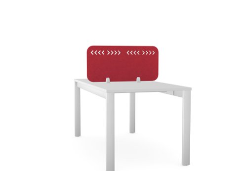 PET Screen - Desk Mounted Straight Top 790w x 400h - Pattern 1 - Deep Red