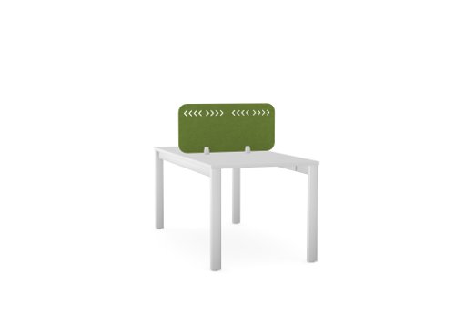 PET Screen - Desk Mounted Straight Top 790w x 400h - Pattern 1 - Green Citrus Desk Mounted Screens CS/ST/8-4/UX-1/GC
