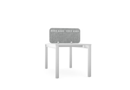 PET Screen - Desk Mounted Straight Top 790w x 400h - Pattern 1 - Grey