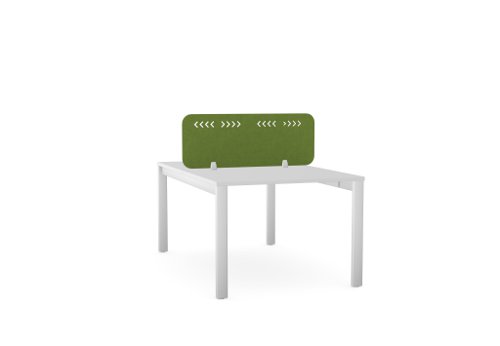PET Screen - Desk Mounted Straight Top 990w x 400h - Pattern 1 - Green Citrus Desk Mounted Screens CS/ST/10-4/UX-1/GC