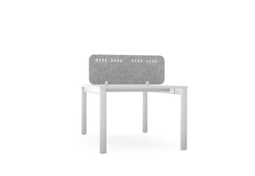 PET Screen - Desk Mounted Straight Top 990w x 400h - Pattern 1 - Grey