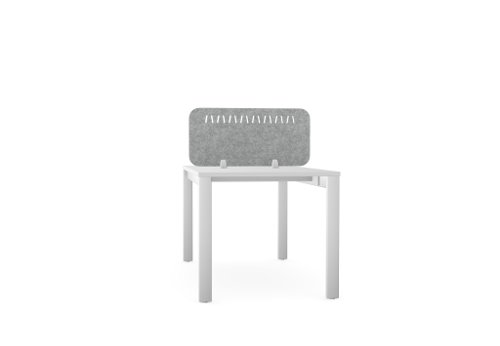 PET Screen - Desk Mounted Straight Top 790w x 400h - Pattern 2 - Grey