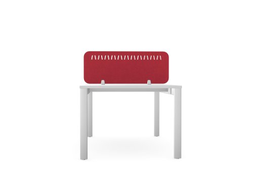 PET Screen - Desk Mounted Straight Top 990w x 400h - Pattern 2 - Deep Red