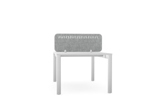 PET Screen - Desk Mounted Straight Top 990w x 400h - Pattern 2 - Grey