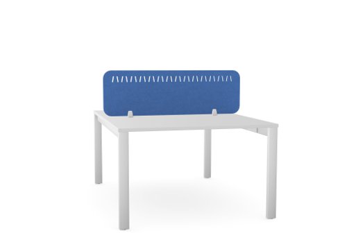 PET Screen - Desk Mounted Straight Top 1190w x 400h - Pattern 2 - Blue