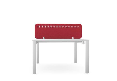 PET Screen - Desk Mounted Straight Top 1190w x 400h - Pattern 2 - Deep Red