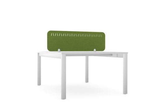 PET Screen - Desk Mounted Straight Top 1190w x 400h - Pattern 2 - Green Citrus