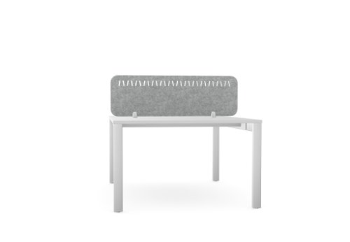 PET Screen - Desk Mounted Straight Top 1190w x 400h - Pattern 2 - Grey