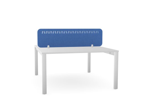 PET Screen - Desk Mounted Straight Top 1390w x 400h - Pattern 2 - Blue