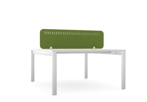 PET Screen - Desk Mounted Straight Top 1390w x 400h - Pattern 2 - Green Citrus